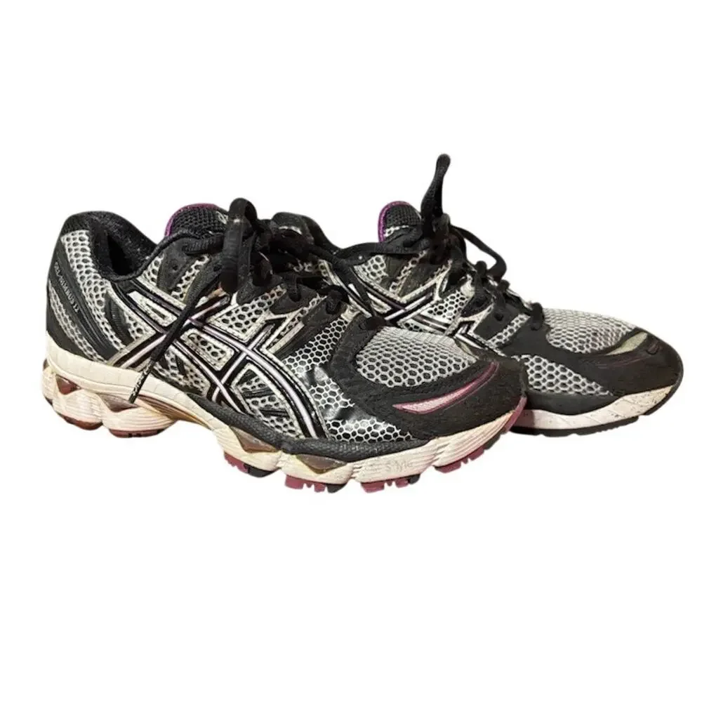 ASICS Gel T095N Women's 8 Running Shoes Gray Black Pink Athletic Sneakers